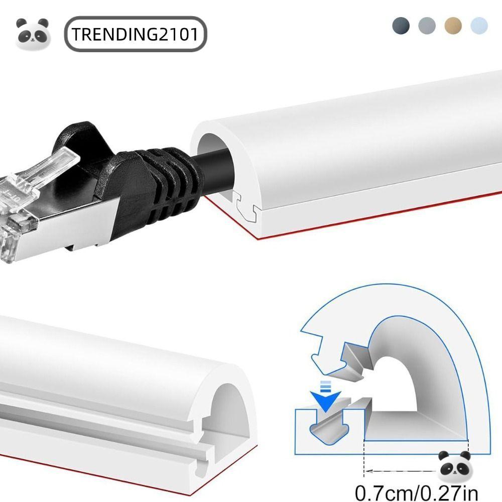 TRENDING Cable คอนซีลเลอร์, Wall Mount Self-Adhesive Corder, Professional 1m ยืดหยุ่น PVC Cord Prote