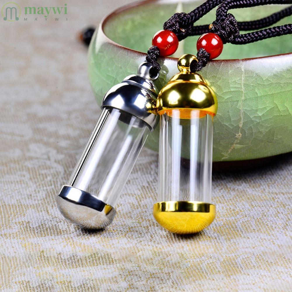 MAYWI Vial สร้อยคอ Jewel Glass Wishing Bottle