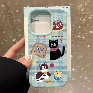 COD-ในไทย💥การ์ตูนแมวคิตตี้แมวหรูผิวหนังรู้สึกนุ่ม เคส For IPhone 11 15 16 17 13 12 14 Pro Max 8Plus XR 8 7 Plus X XS Max