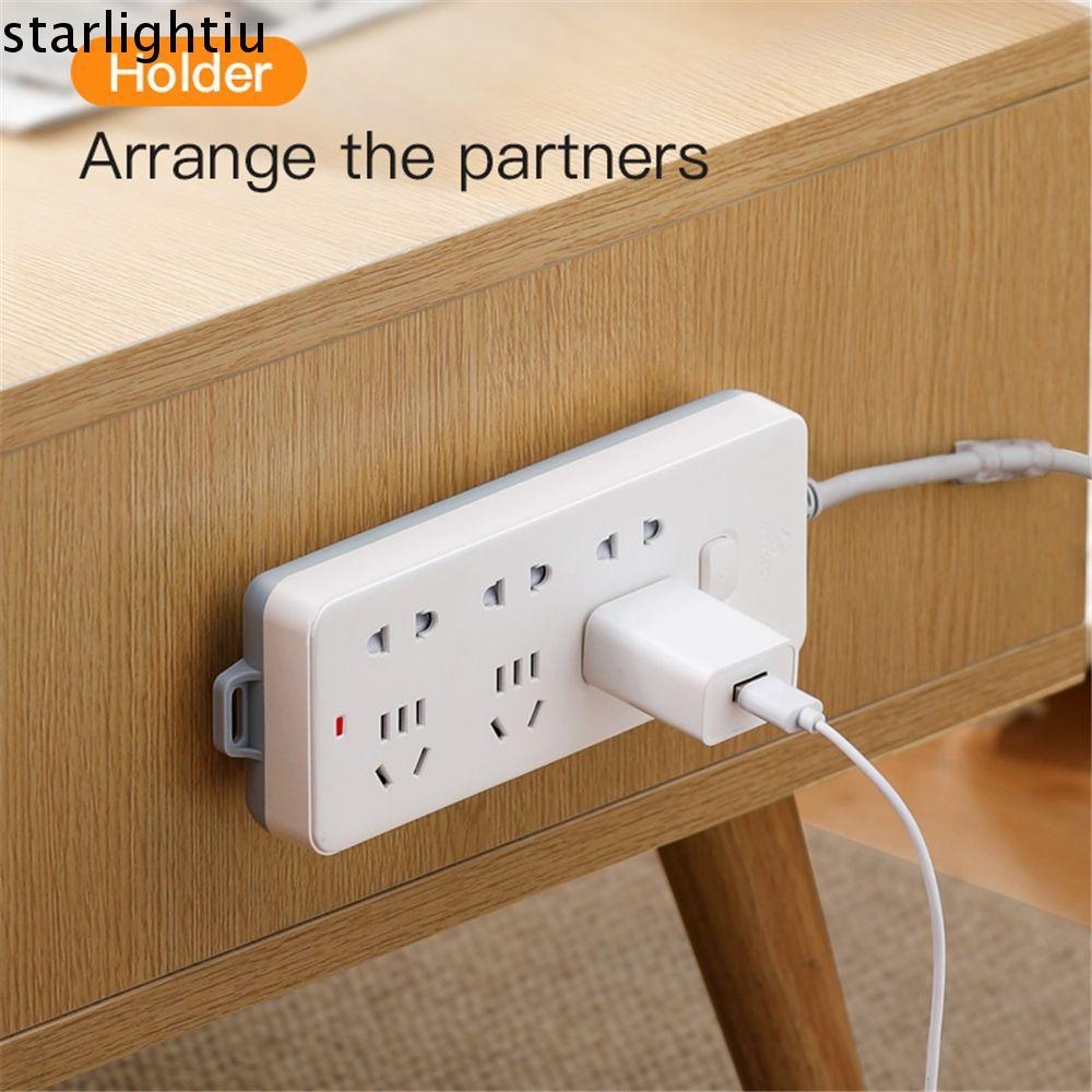 ESTHER Plug Fixer Wall Fixer Seamless Self-Adhesive Socket Holder Storage Shelf ติดผนัง