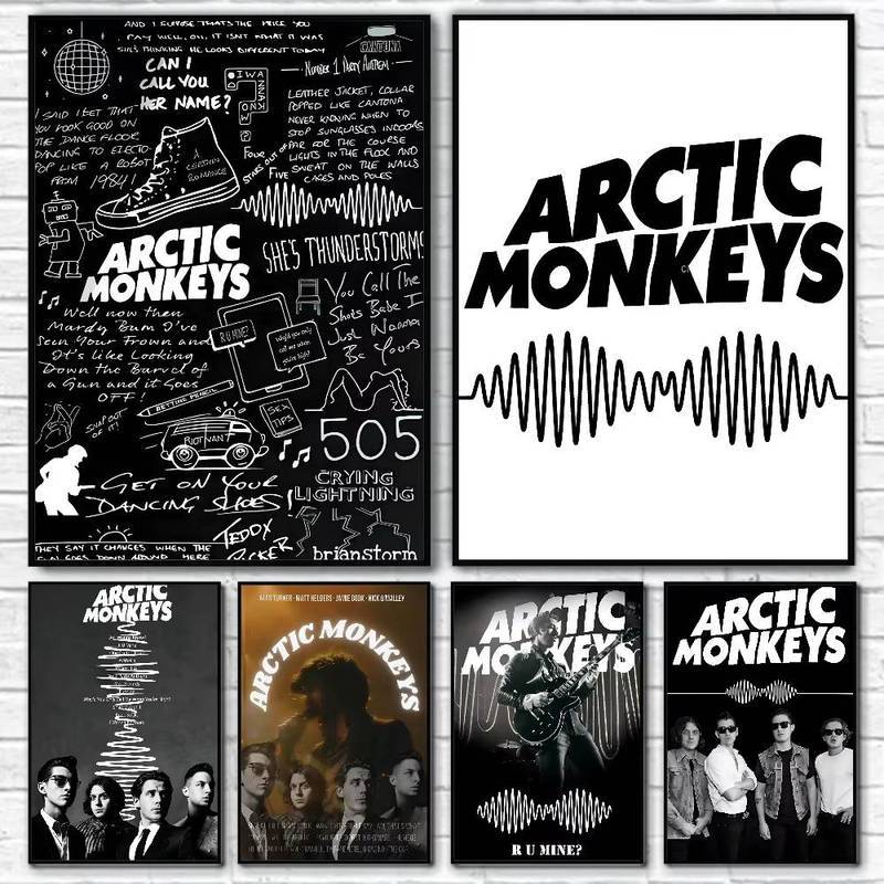 Arctic Monkeys เพลงอัลบั้มผ้าใบโปสเตอร์ Wall Art สําหรับห้องนั่งเล่นห้องนอน Entrance Bar Cafe Decor