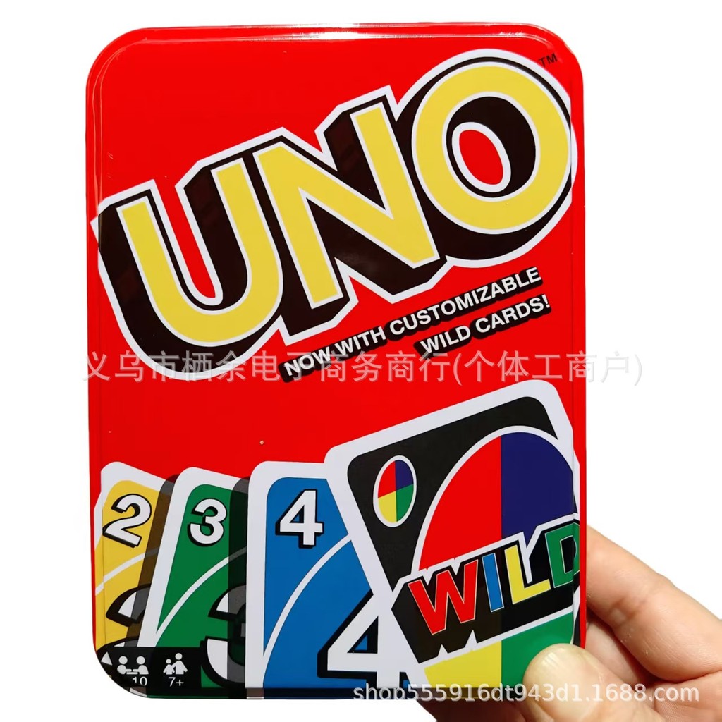 UNO Tin Box Edition Golden Classic Red High-value Joint Card Party เกมกระดานที่ต้องมี