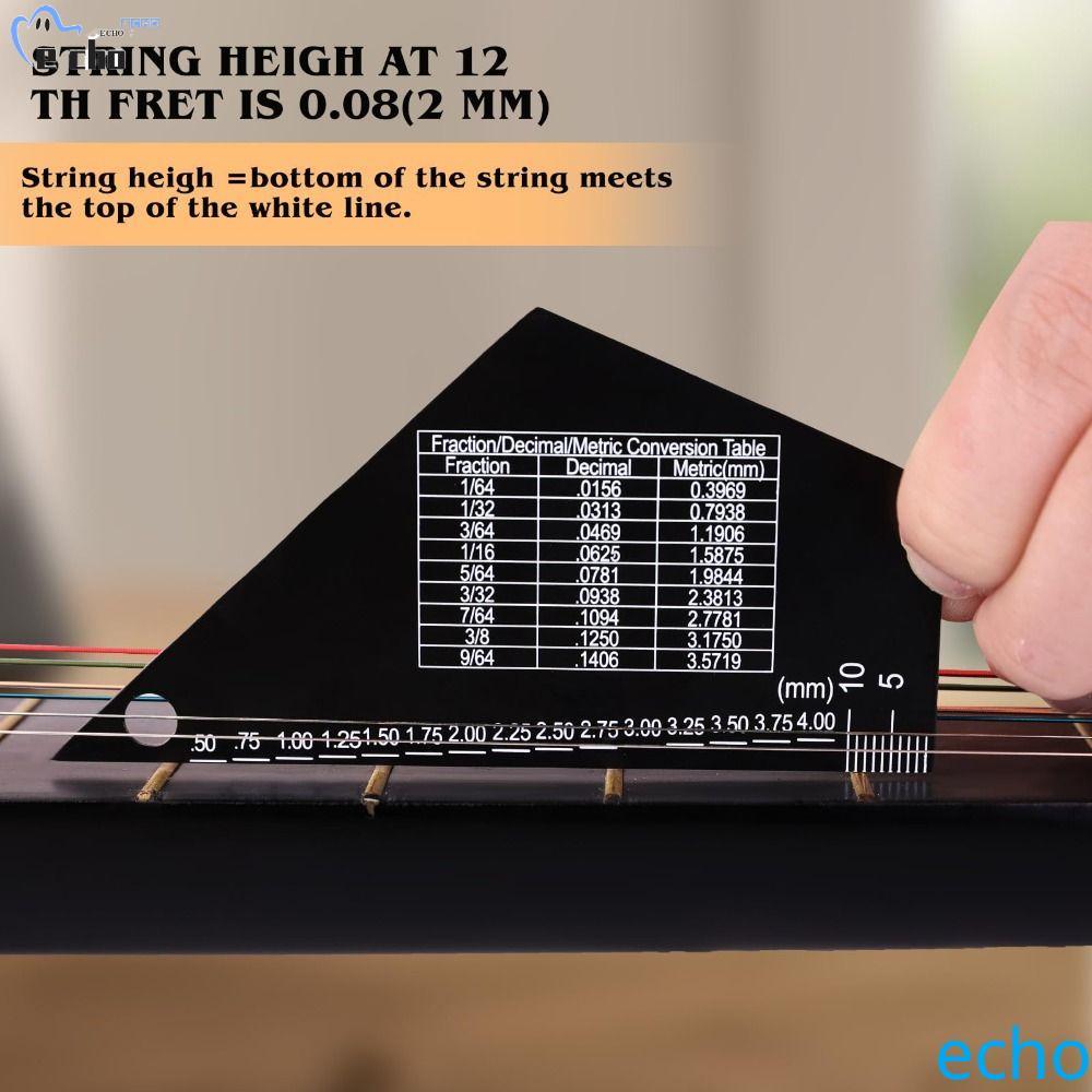 PIVOT Guitar String Action Gauge, Aluminium Alloy Guitar Leveling Guitar String ไม้บรรทัดความสูง, แบ
