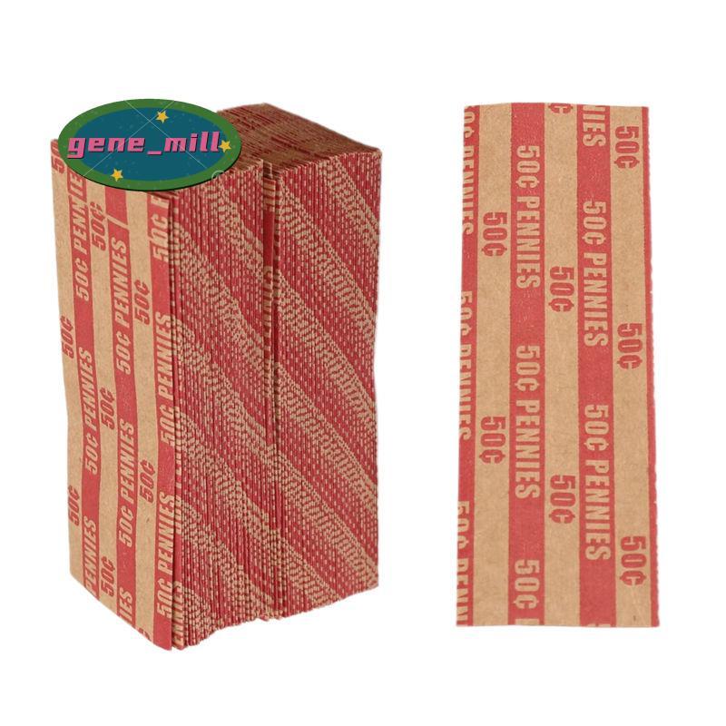 100 ชิ้น Penny Coin Wrappers As Shown Paper Penny Rolls Wrappers