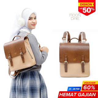 MOON DAE Inha Bag Tas Ransel Wanita Kulit Premium Backpack For Women Tas Korea