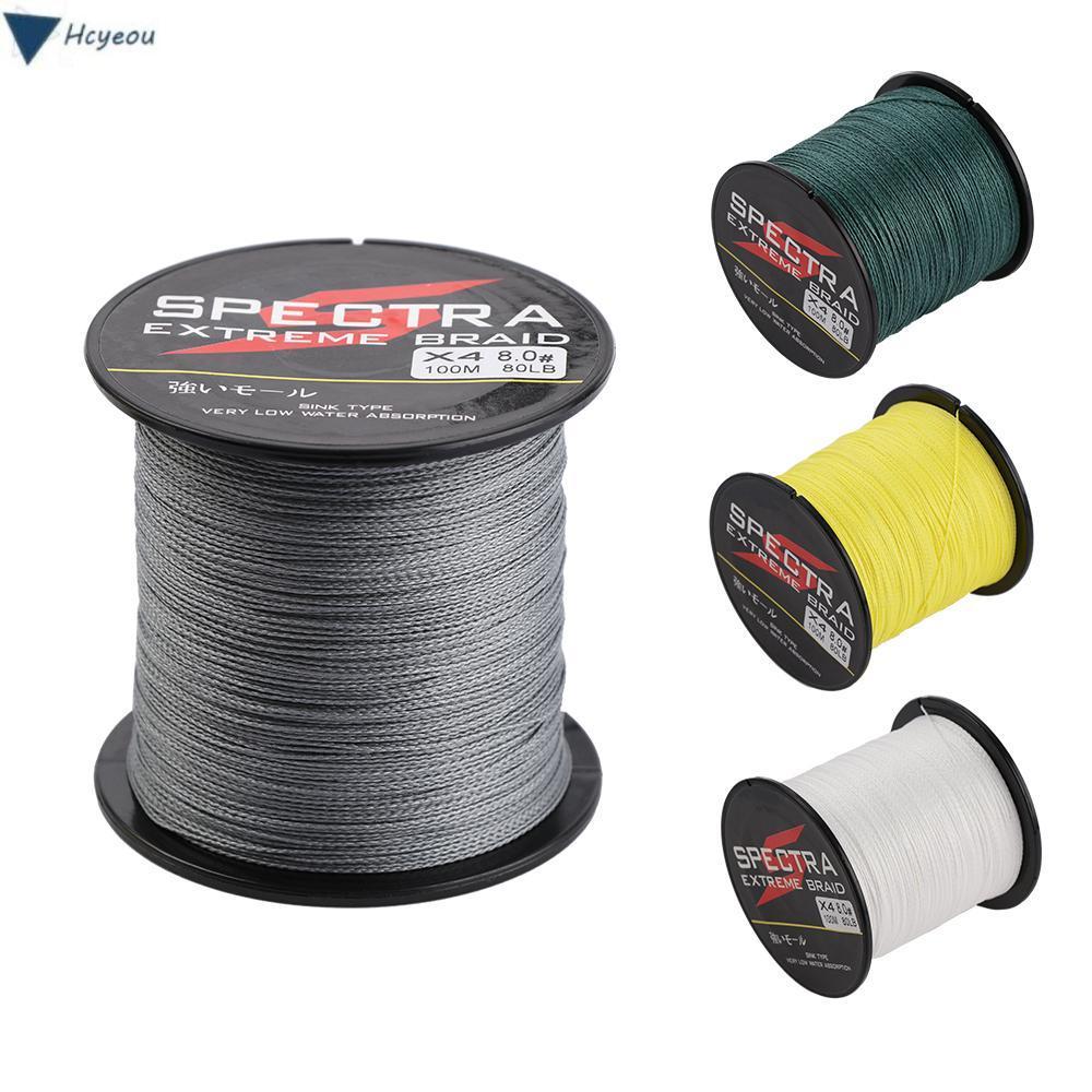 HCYEOU 6-80LB 4 Strands PE ถัก Angling Multifilament ด้าย