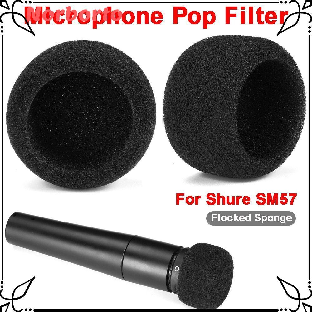 NORBORTO ฝาครอบกระจกไมค์,เปลี่ยนไมโครโฟนกันลม Pop Filter, Professional Flocked ฟองน้ําโฟมไมโครโฟนสํา