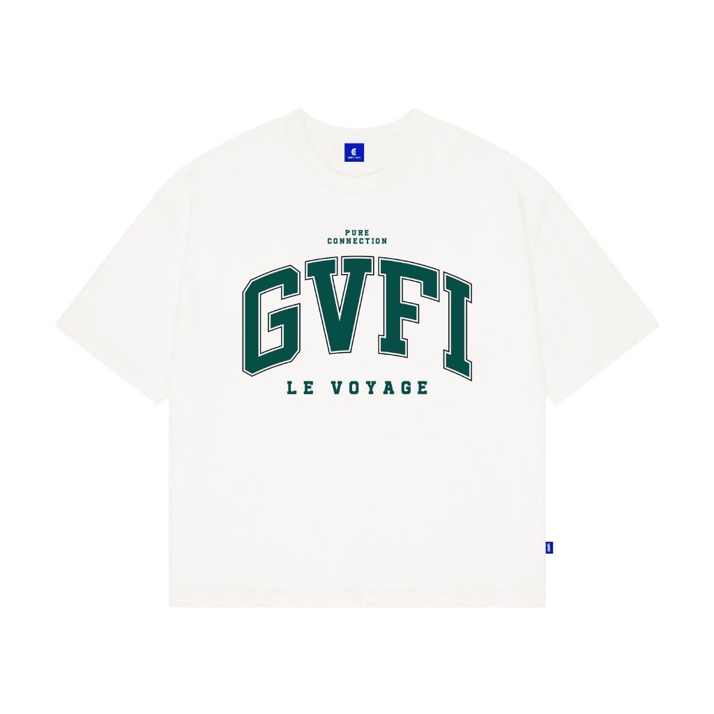 GVFI เสื้อยืด Oversize LV Pure White I เสื้อยืดผู้ชายและผู้หญิง Unisex