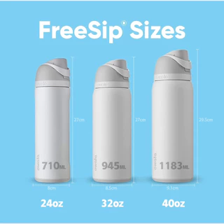 Owala FreeSip Limited Edition พร้อมการออกแบบฟางและป้องกันการรั่ว - ฉนวนสูญญากาศผนังคู่ 24 ออนซ์ 32 ออนซ์ด้ามจับพกพา