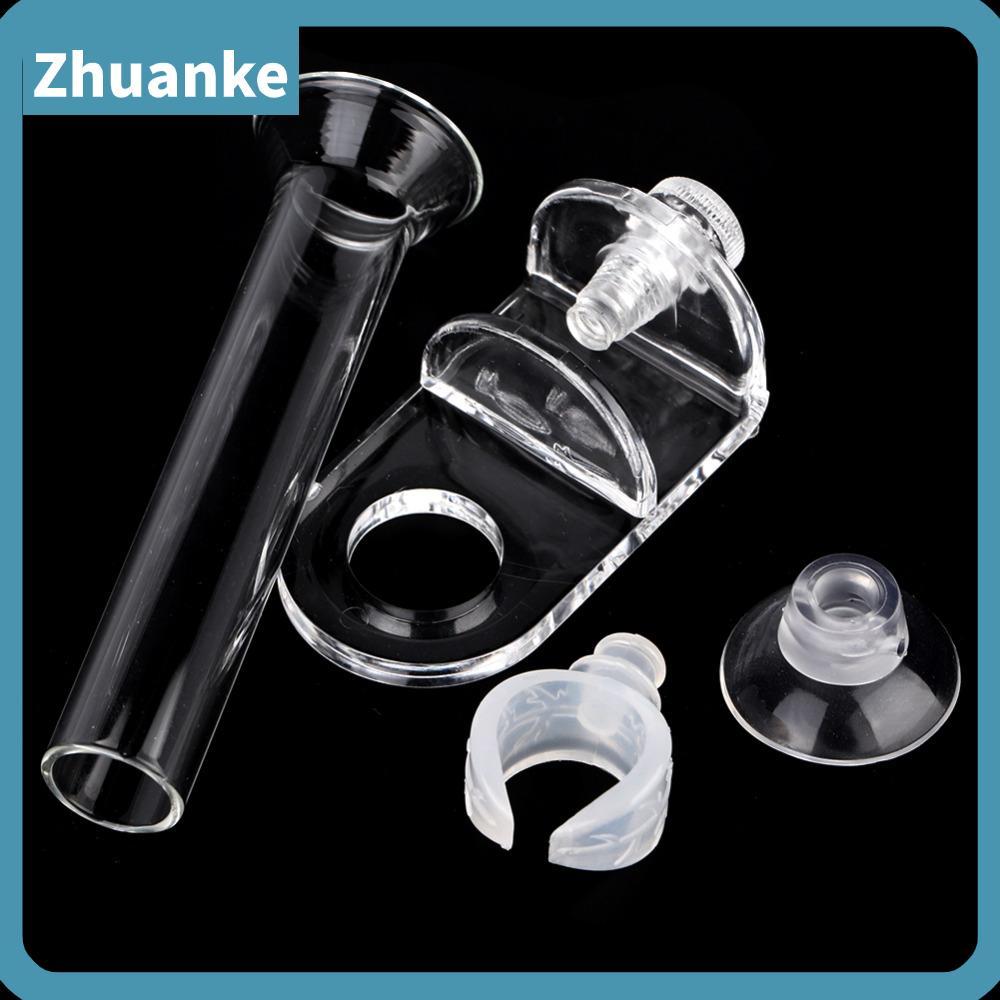 ZHUANKE หลอดให้อาหารตู้ปลา, ความยาว 88 มม. Leaf Shape Bracket ท่อป้อนกุ้ง, ทนทาน Fixing Bracket Feed