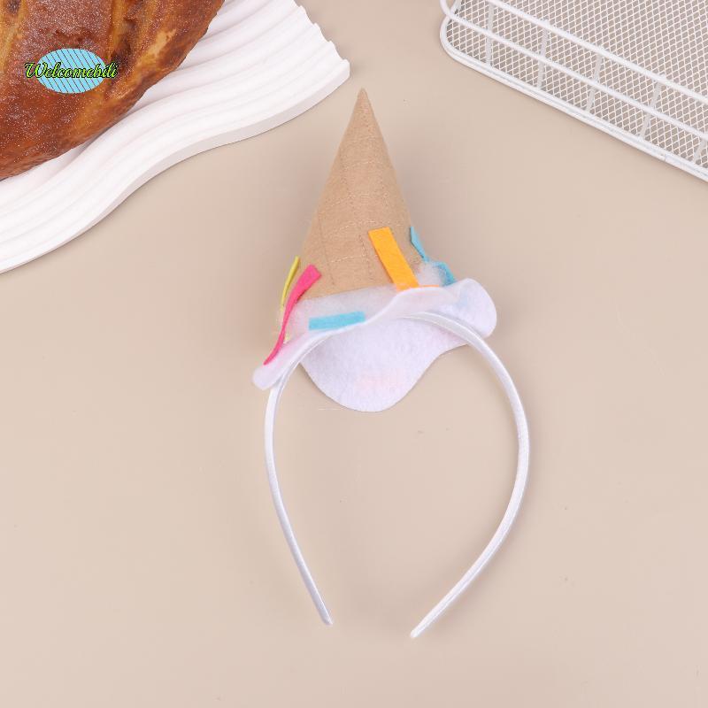 [WLB-t] น่ารักสร้างสรรค์ไอศกรีมกรวยผมวงวันเกิดคอสเพลย์ผม Hoop ผมวันหยุดเครื่องแต่งกายอุปกรณ์เสริมสํา