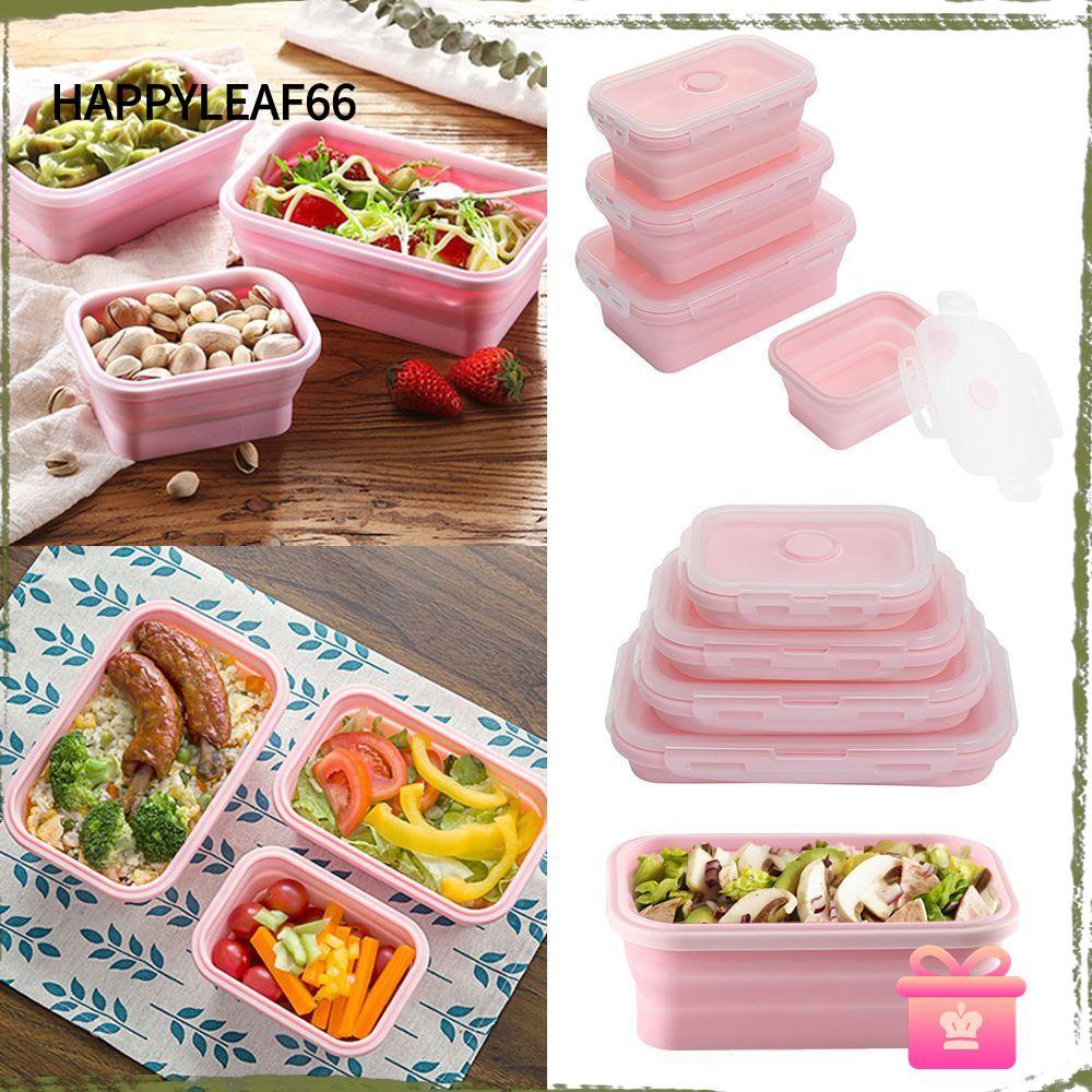 HAPPYLEAF66 กล่องปิกนิก Home & Living Kitchen ภาชนะบรรจุอาหารซิลิโคนในครัวเรือน