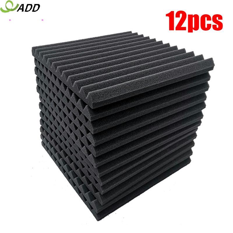 เพิ่ม 12 ชิ้น Soundproofing Foam Studio Acoustic Panels Absorption Treatment Panel AB