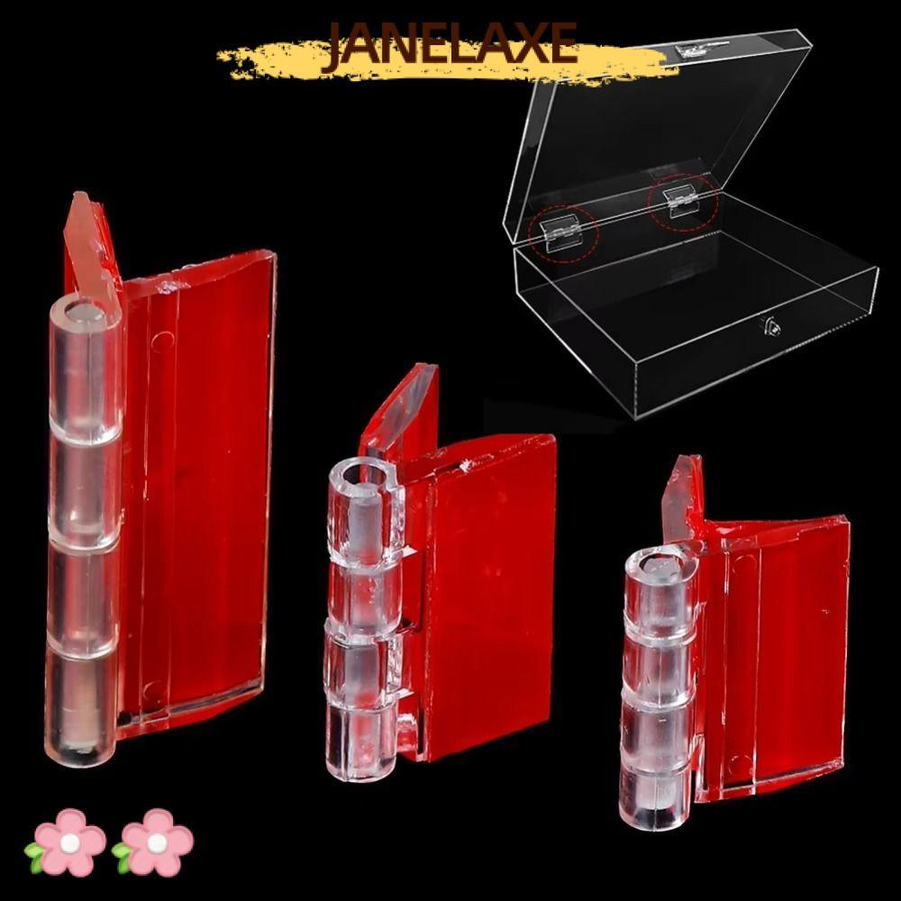 JANELAXE932JN บานพับพับ, Self-Adhesive DIY บานพับประตู, ทนทานอะคริลิคโปร่งใส Fixing บานพับสําหรับตู้ลิ้นชักกล่องเครื่องประดับ