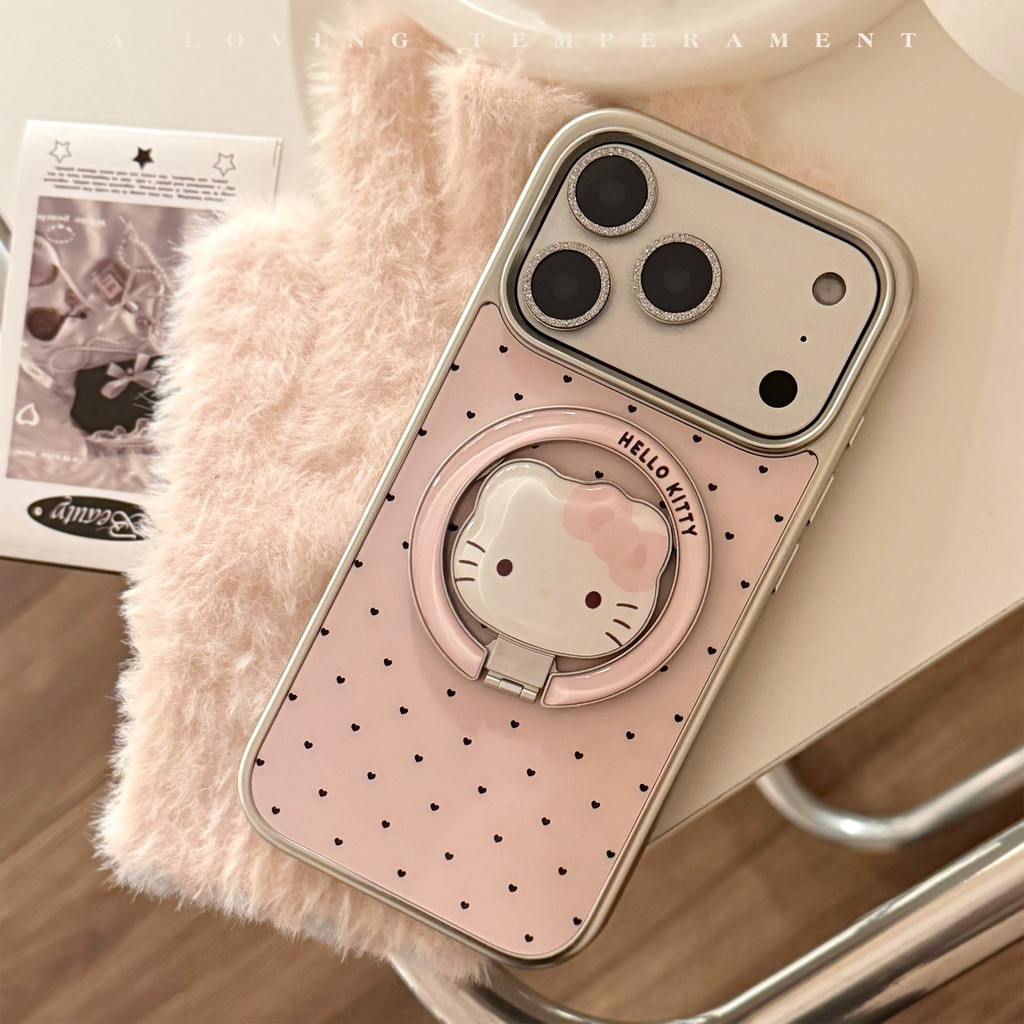 [Sheren] เคสโทรศัพท์แมวสีชมพูเหมาะสําหรับ i17 16 15 14 13 12 11 pro max เคสไอโฟน