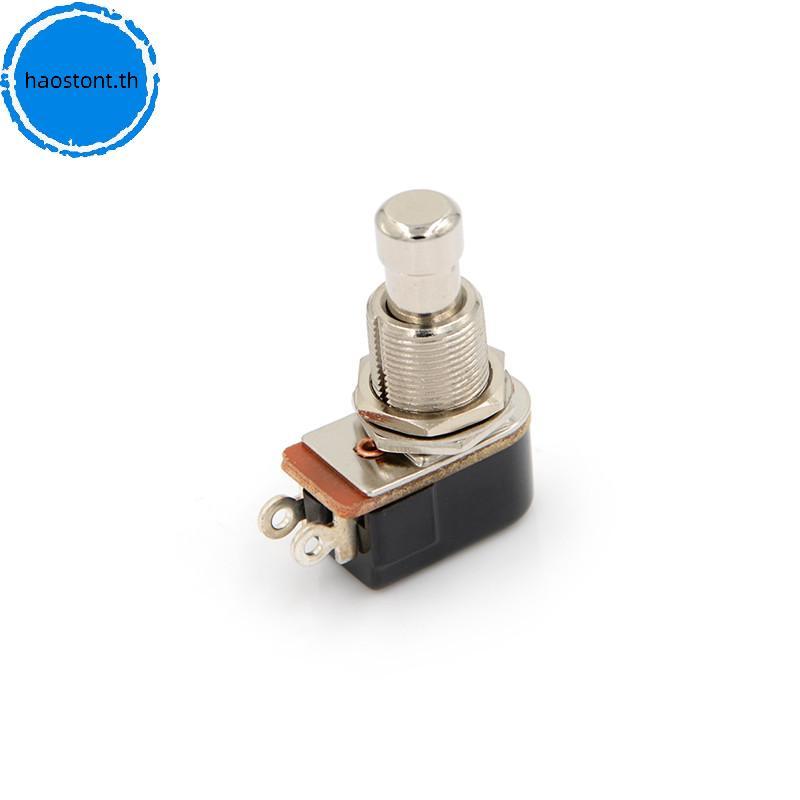 Haostont สวิตช์กีตาร์ไฟฟ้าใหม่ Momentary Push Button Foot Switch SPST TH