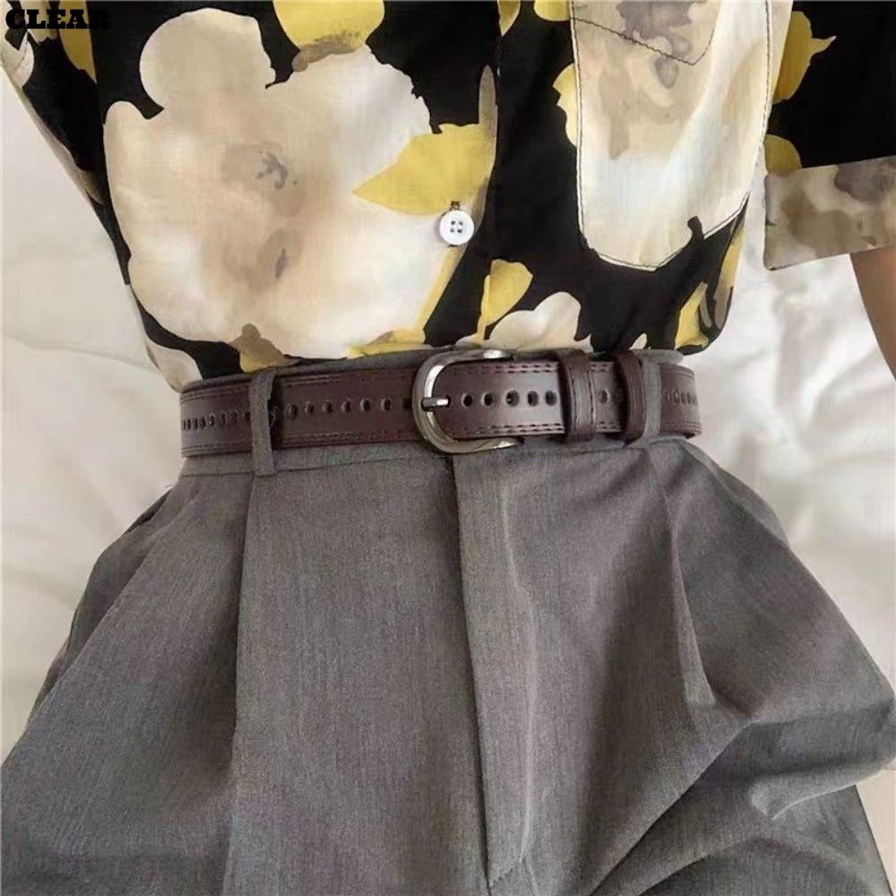 No-hole Buckle Waist Fashion Casual Vintage Thin Waist Strap