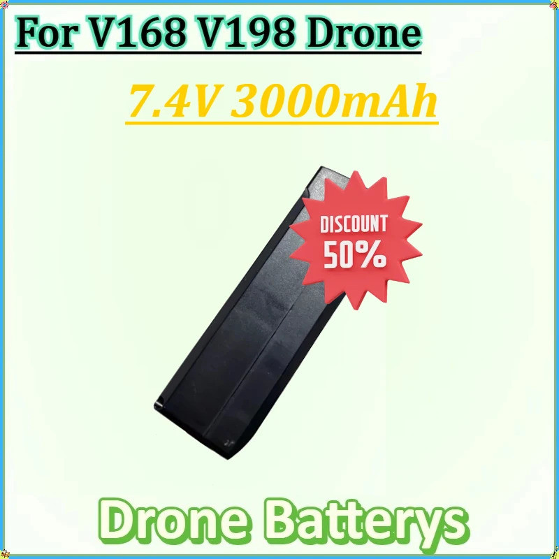 สําหรับ V198 V168 PRO MAX Drone เปลี่ยนแบตเตอรี่อุปกรณ์เสริมใหม่ 7.4V 3000mAh Drone แบตเตอรี่ V168 ช