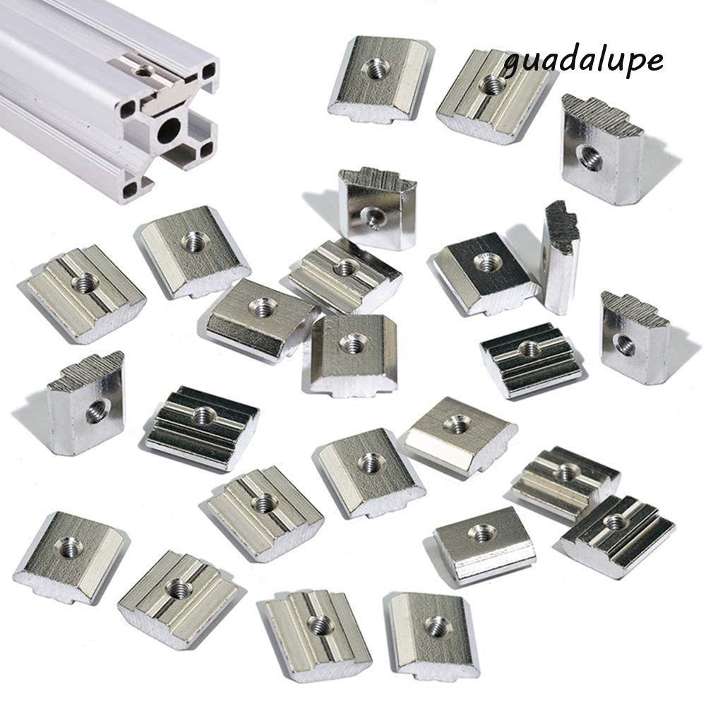 GUADALUPE ค้อน Nut อลูมิเนียมโปรไฟล์ 20 ชิ้น 2020 3030 4040 4545 T-Track เลื่อน T Slot Nut