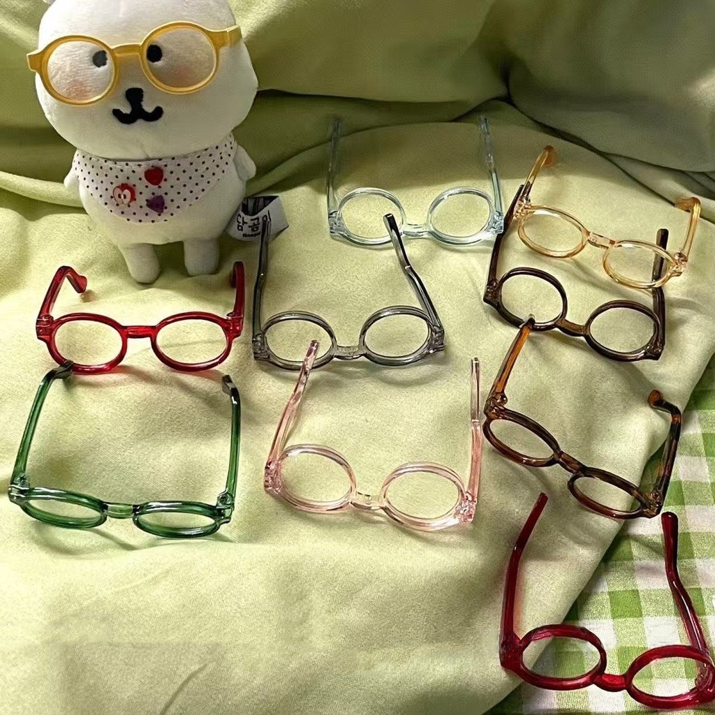 ผ้าฝ้ายตุ๊กตาแว่นตา10เซนติเมตร/15เซนติเมตรสัตว์เลี้ยงแว่นตา ทําเอง ตุ๊กตาอุปกรณ์เสริม