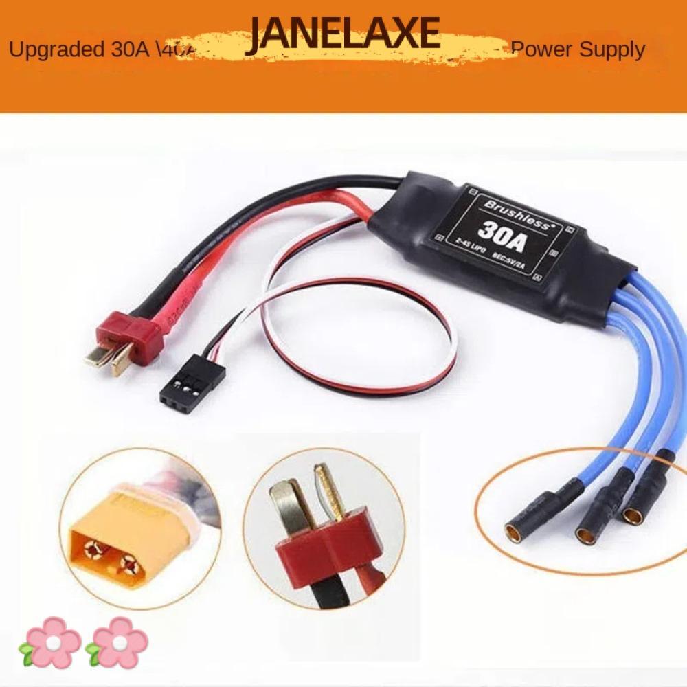 JANELAXE932JN ตัวควบคุมความเร็วอิเล็กทรอนิกส์, 30A 40A 2-4S ESC แบบไม่มีแปรง, 3.5 มม.หัวกล้วย 5V 3A 