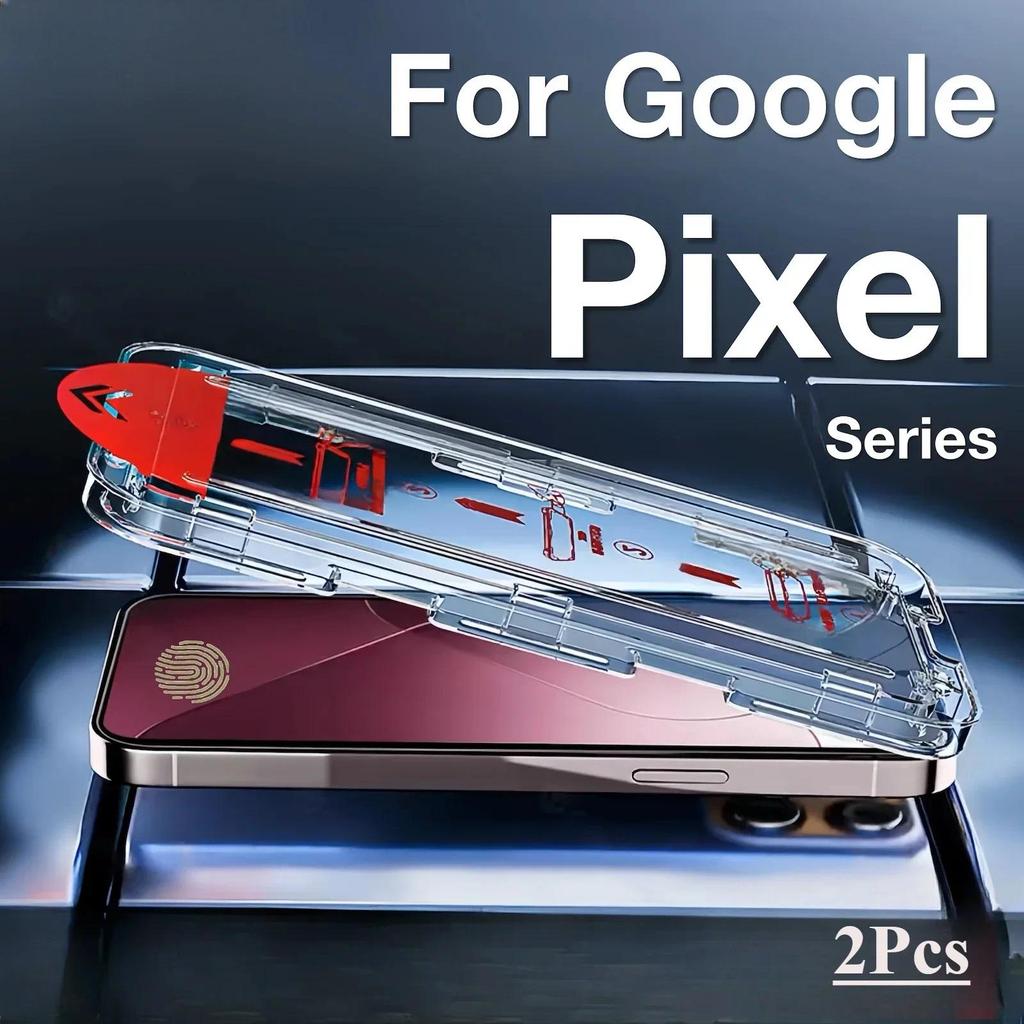 2 ชิ้นสําหรับ Google Pixel 10a 10 9 Pro XL 9A 8 Pro 8A 4G 5G 6A 7A 7 ป้องกันหน้าจอ Toughened Glass ไม่มีฝุ่นฟองชุดง่าย