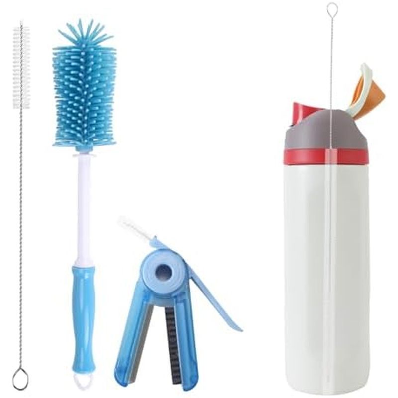 3 แพ็คชุดทําความสะอาดขวดน้ําสําหรับ owala 24oz/32oz/40oz, แปรงowala และน้ํายาทําความสะอาดฟาง, น้ํายา