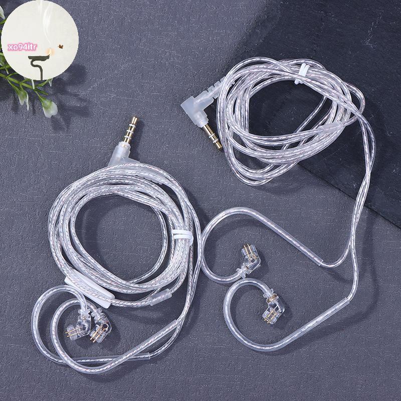XOITR 3.5 มม.2PIN In Ear หูฟังแบบมีสาย KZ Silver Plated KZ หูฟังสายอัพเกรดพร้อมไมโครโฟน KZ หูฟังสาย 
