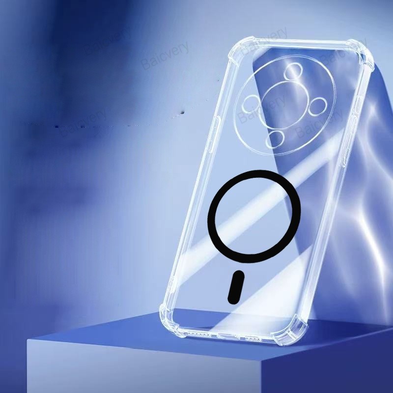 Clear Soft สําหรับ Honor X9C X9C สมาร์ทพร้อมสติกเกอร์แม่เหล็กสําหรับ Honor X9D X9A X9B ฝาครอบ