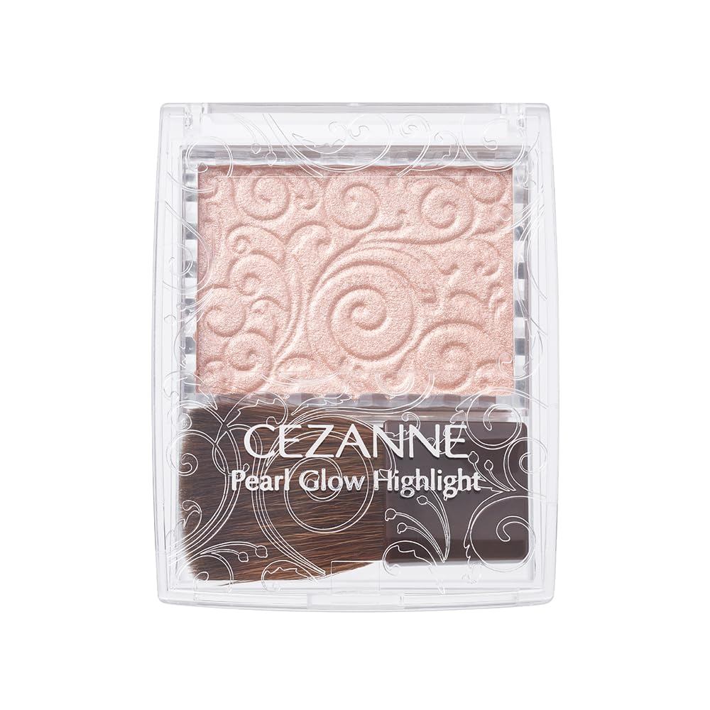 Cezanne Pearl Glow Highlight 02 Rosé Beige Highlight Luminous Wet Gloss เพิร์ลพร้อมแปรง