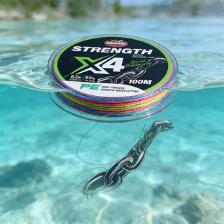สาย PE 4 เส้น SIKAWEI X4 100M สายปลา ความแข็งแรงสูง ตัดน้ำได้ดี สำหรับ Lure Jigging ตกปลาทะเล