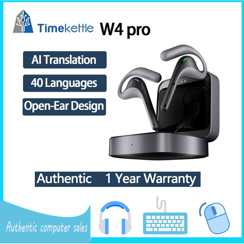 Timekettle W4 Pro AI Interpreter Earbuds, การแปลพร้อมกันเอียง, อุปกรณ์แปลที่รองรับ 40 ภาษา, Tanslata