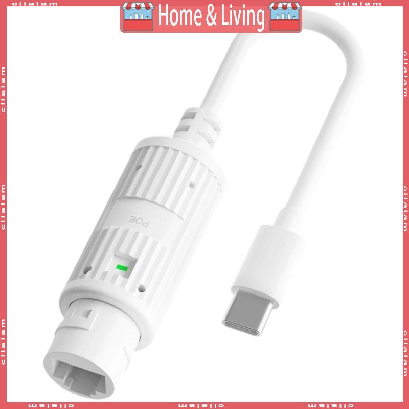 CI 48V ถึง 5V 2 4APower Over Ethernet Converter POE เป็นอะแดปเตอร์ Type C ทนความร้อน