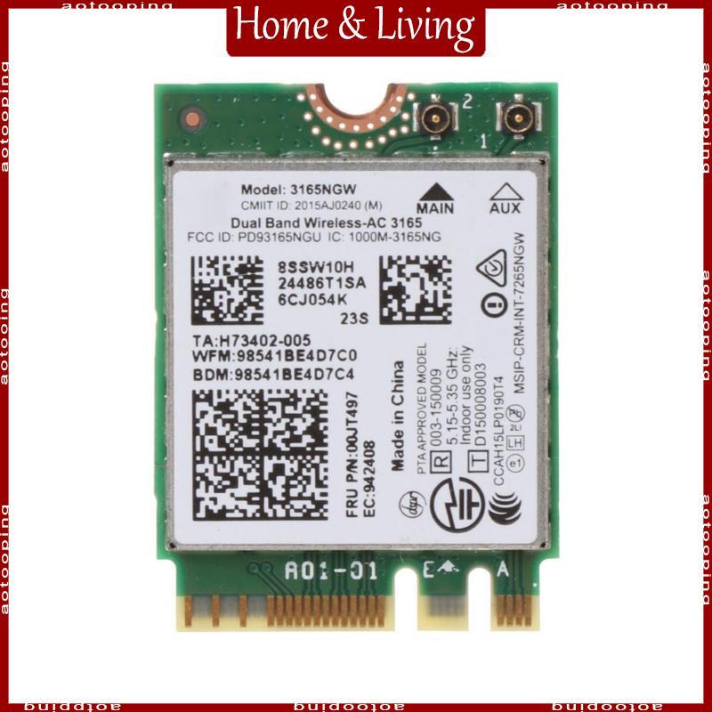AOTO Wireless-AC 3165 3165NGW Dual Band Wi-Fi BT 4 0 NGFF สําหรับ M 2 การ์ด WiFi