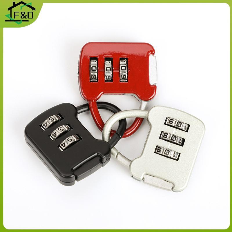 F&O 3 Dial กระเป๋าเดินทาง Travel หลักหมายเลขรหัส Lobination Padlo ปลอดภัย Lo สําหรับ Gym Digital Loe