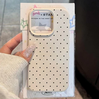ins ลายจุดเรียบง่าย Leather เคสมือถือ For Samsung A37 A57 A27 S26 UItra A17 A07 A06 A16 A15 A35 A36 A53 A54 A55 A56 เคส