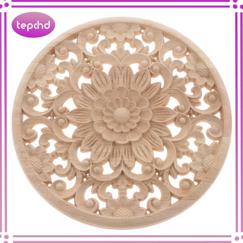 [tepchd] Unpainted ไม้แกะสลักมุม Onlay Applique, เฟอร์นิเจอร์บ้าน, ผนังตู้ Trims ตกแต่งรอบ