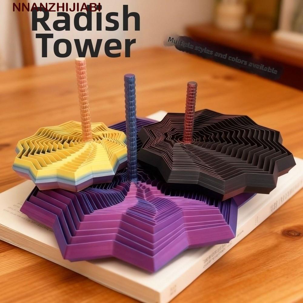 NANZHIJIABI ภาพภาพลวงตาหกเหลี่ยม, ขยาย S/M Fractal Fidget Star รุ่น, การพิมพ์ 3D ตลกพร้อมที่จับผ่อนคลาย AntiAnxiety ของเล่นเด็ก/