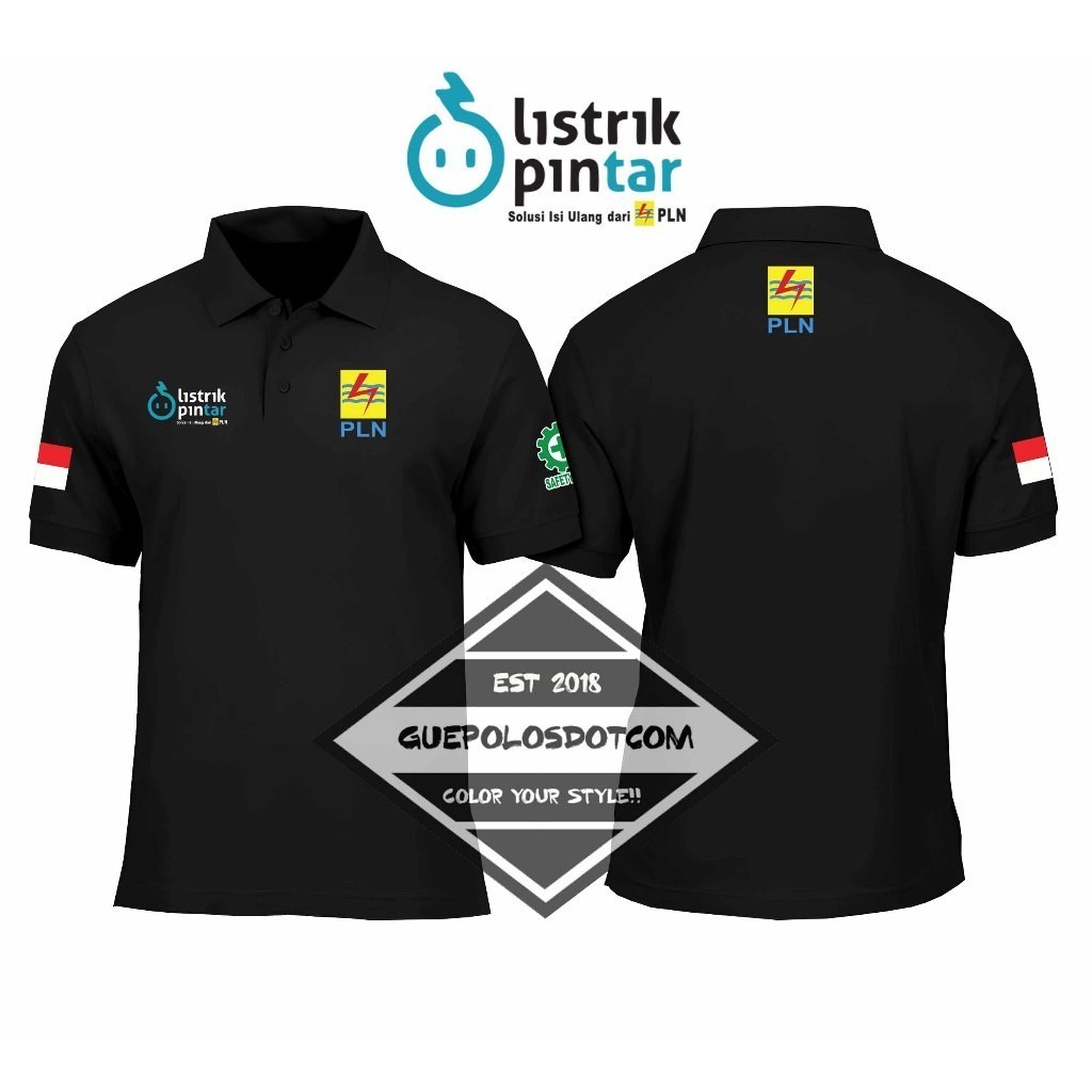 Baju PLN SMALL LOGO COLLAR POLOSHIRT - เสื้อคอปกไฟฟ้าอัจฉริยะ - COOL PLN POLO - GUEPOLOS -711