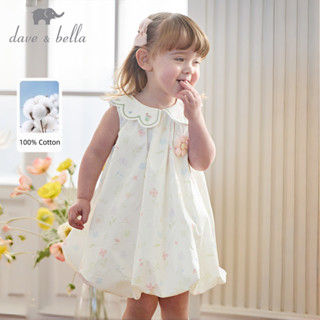 Dave Bella 6M-9Y เดรสแขนกุด เด็กหญิง 100%Cotton ฤดูร้อน เดรส…