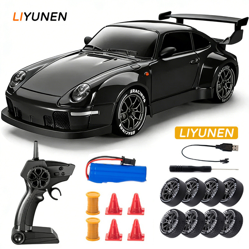 4WD RC Drift รถ 1/24 Proportional คันเร่ง 2.4G รีโมทคอนโทรลความเร็วสูง Racing Porsche รุ่นรถของเล่นสําหรับเด็กเด็กคริสต์มาสของขวัญของเล่น
