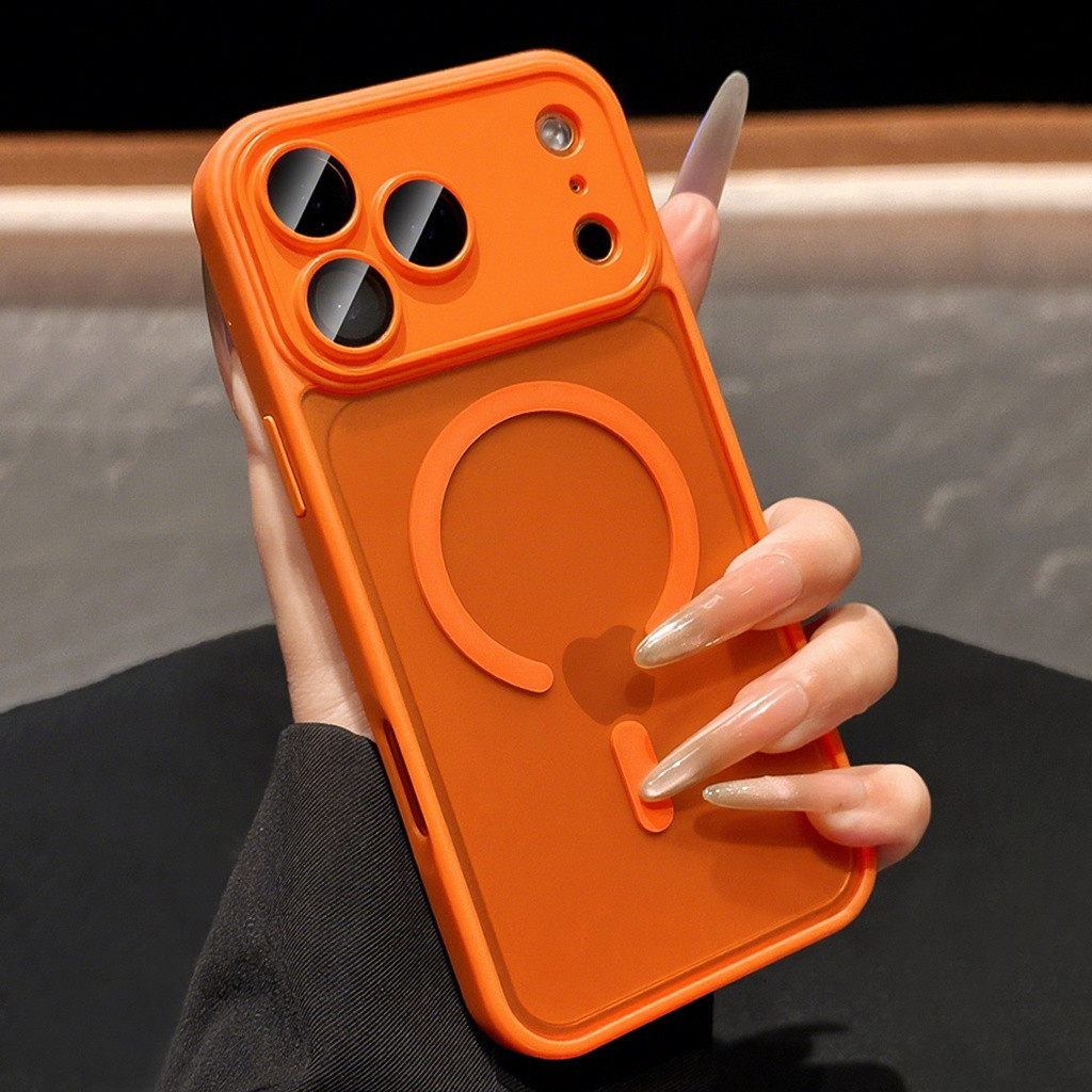 เคสโทรศัพท์-Luxury Frosted Hard Case เคสโทรศัพท์กันกระแทก,ใช้งานร่วมกับ Iphone 17 Pro Max Air 16 15 14 13 12 11 Pro Max Plus,พร้อมเลนส์,แม่เหล็กโปร่งแสงชาร์จไร้สาย 17 Proเคสโทรศัพท์,กันกระแทกผู้ชาย ฝาหลังสไตล์ผู้หญิง