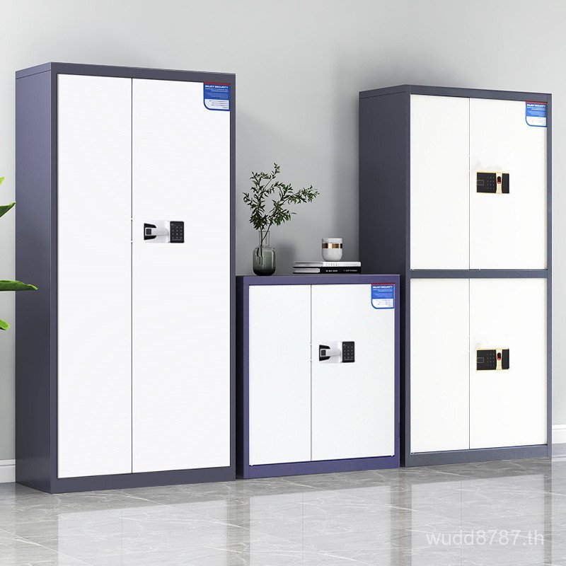 ล็อคลายนิ้วมืออิเล็กทรอนิกส์ Locker Locker ตู้เก็บเอกสารสํานักงานรวมล็อคข้อมูลตู้การเงินตู้เก็บหนา N