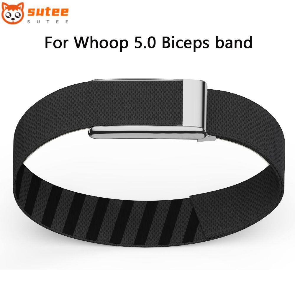 SUTEE ยืดหยุ่น Bicep Band,ปรับ Breathable ไนลอนกีฬา Band,พรีเมี่ยม Cozy เหงื่อทนเปลี่ยนสายรัดแขนกีฬาสําหรับ Whoop 5.0 One/Peak/Life(MG) ฟิตเนส