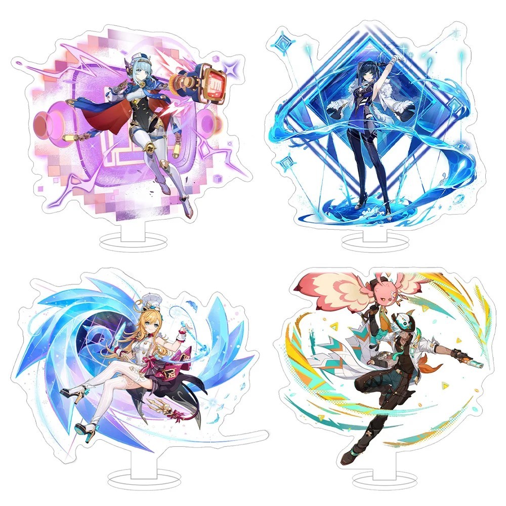 Standee Genshin Impact micha รุ่นสําหรับโต๊ะเรียนตกแต่งตัวอักษร Yelan Dahlia Skirk Iansan Mizuki รุ่