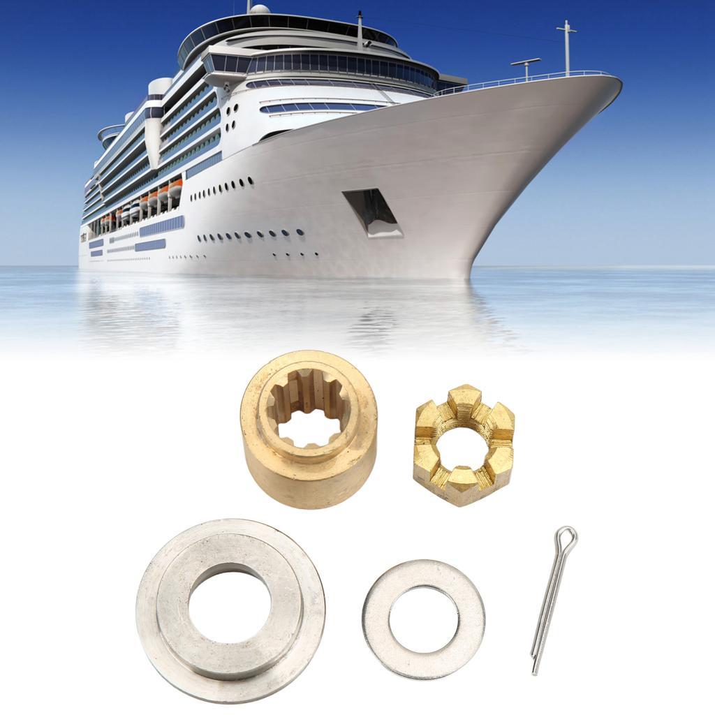 Seashorehouse VBESTLIFE ใบพัดติดตั้งชุดฮาร์ดแวร์ Thrust Washer Bushing Nut Cotter Pin สําหรับ 2 จังห