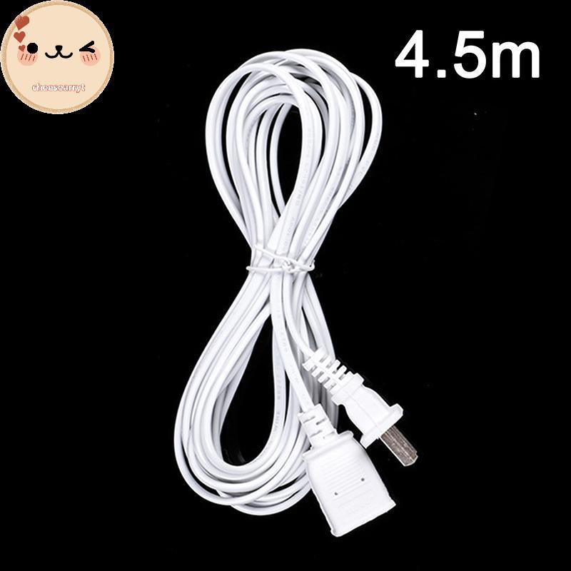 Chee 4.5m สายไฟ AC สายสีขาว สาย 2 พิน US Plug Cable Extension EN