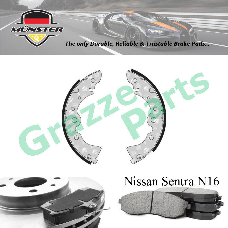 Münster ดิสก์เบรกรองเท้าด้านหลังสําหรับ Nissan Sentra N16 1.5 1.6 2000-2003 QG15DE QG16DE