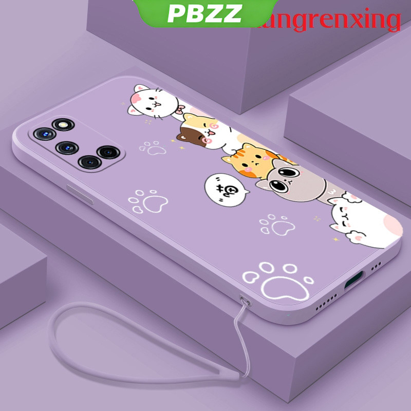 PBZZ เคสซิลิโคนนิ่ม ลายการ์ตูนแมว กันกระแทก สําหรับ OPPO A52 OPPO A92 OPPO A74 5G YTDZMM02