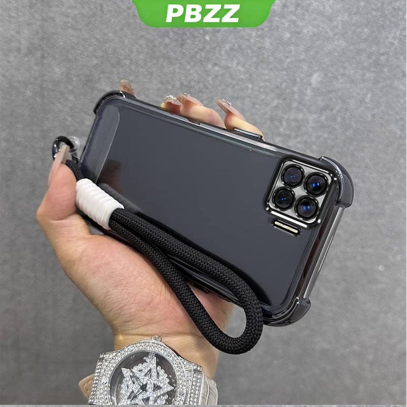 PBZZ สําหรับ OPPO A93 4G RENO 4F F17 PRO เคสโทรศัพท์ Softcase ซิลิโคนกันกระแทกออกแบบใหม่ความงามใสพร้อม Lanyard สําหรับสาว SJST01